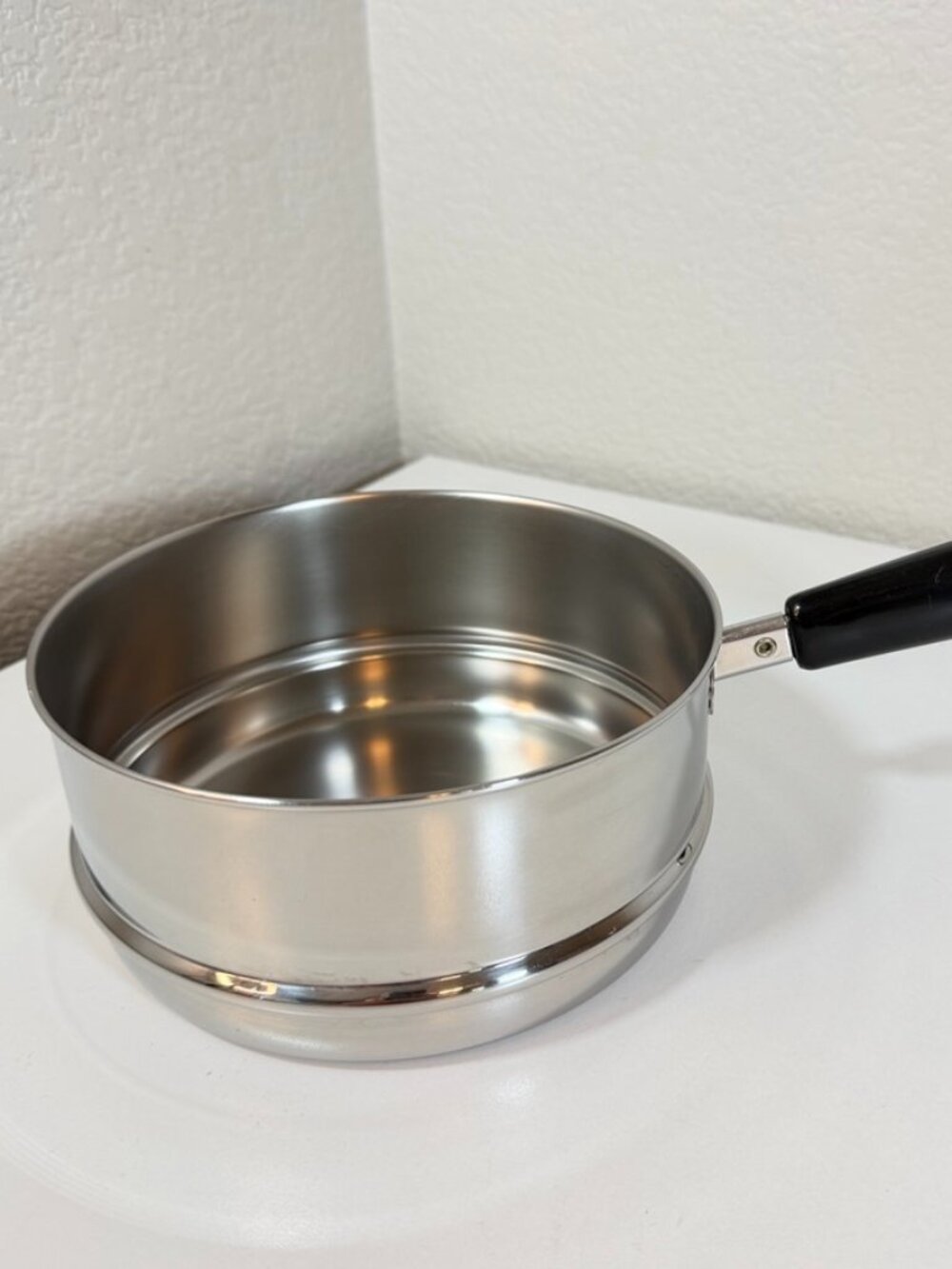 VTG Revere Ware 7 in Double Boiler Insert For 2 & 3 Qt Saucepans Stainless EUC